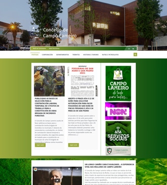 Página principal de web institucional de concello