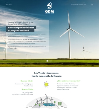 Página principal de web energías renovables