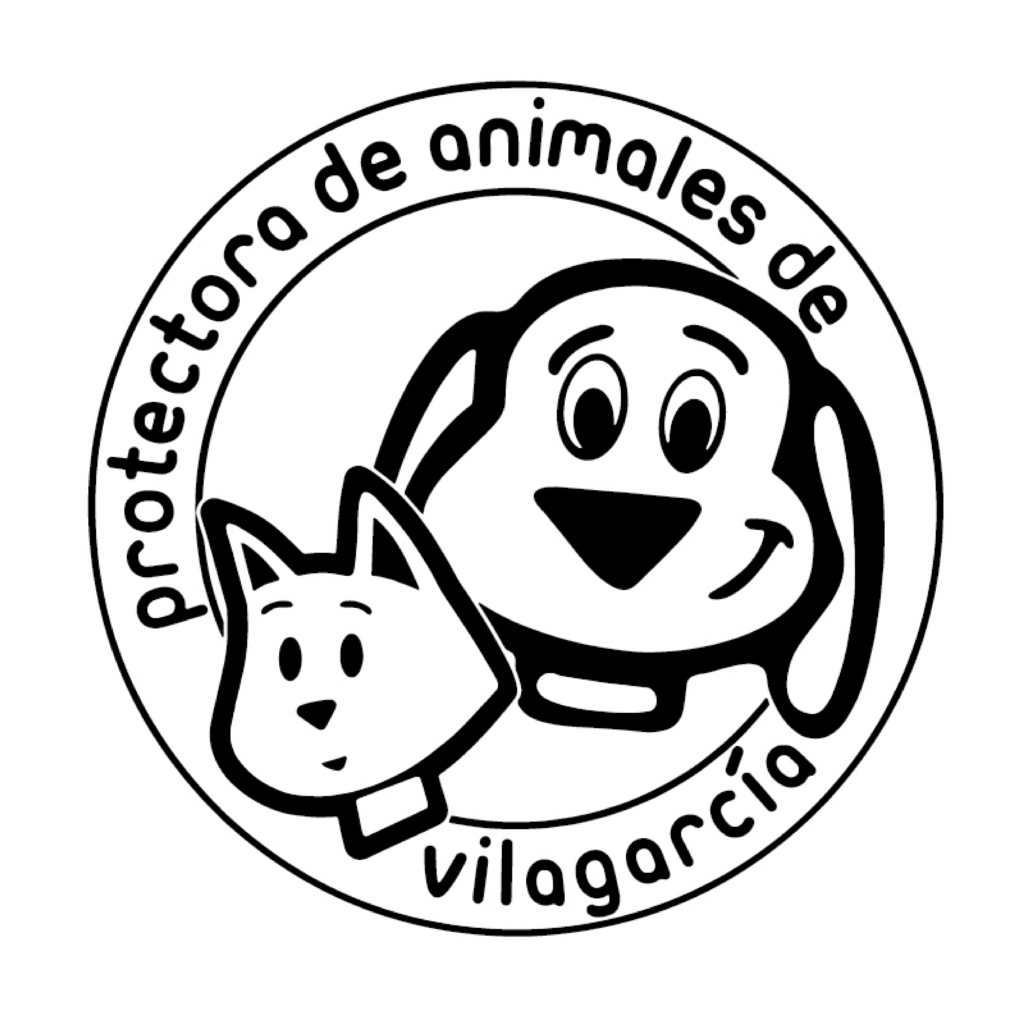 logo de la protectora de animales de Vilagarcía aparece un gato y un perro