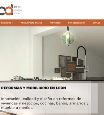 Página home web empresa mobiliario de cocina, baño y reformas